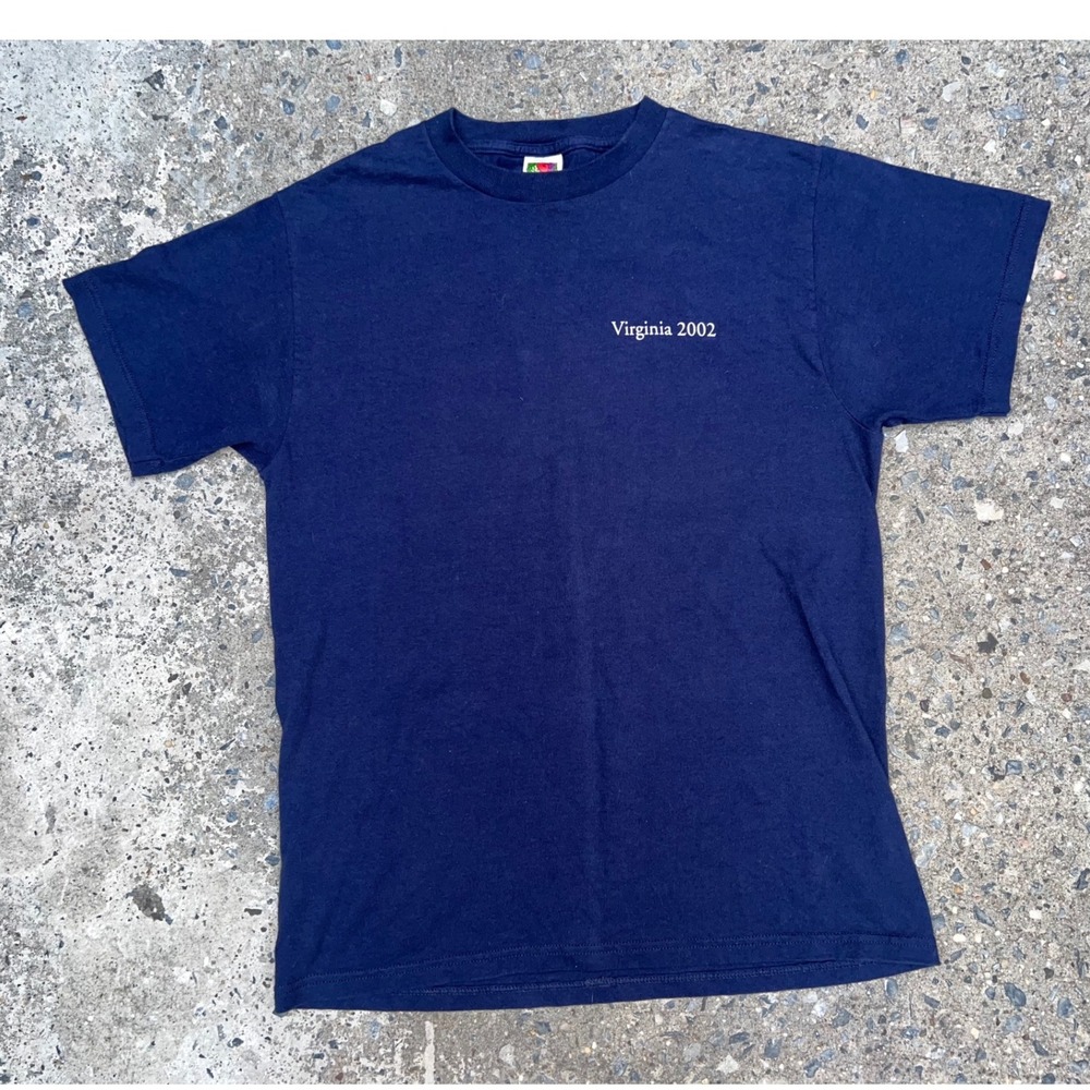 Vintage 2002 University of Virginia Shirt Class of 2002 Navy M Fruit Of The Loom